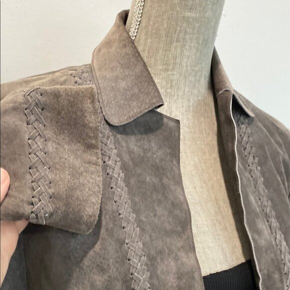 Anne Klein Brown Leather Jacket - Picture 9 of 14